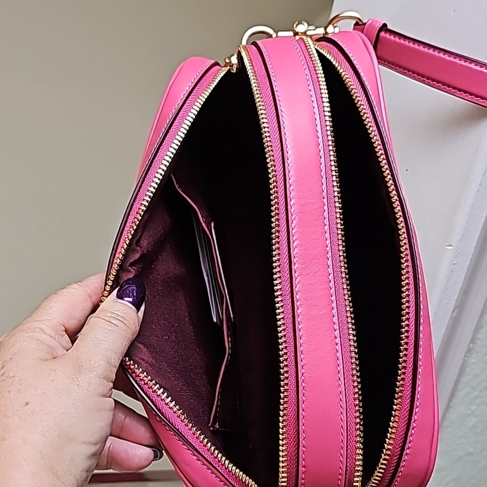 Coach Pink and Tan Crossbody Bag - Picture 14 of 16